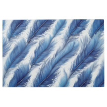 Blue Feather Pattern Art Print