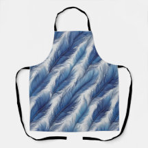 Blue Feather Pattern Art Print