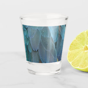 Blue Feather Shot Glass