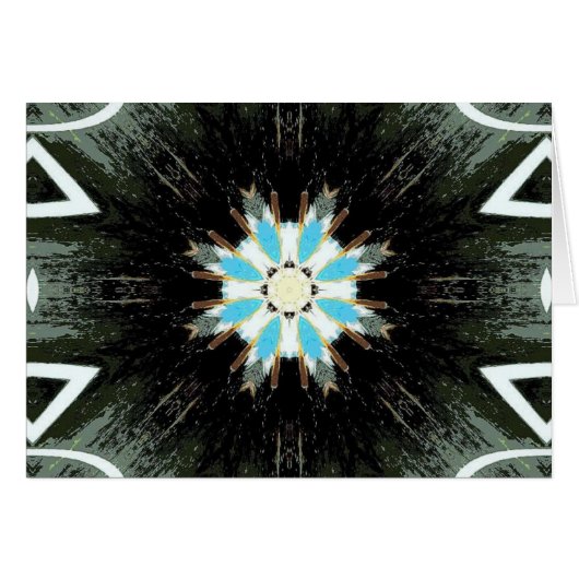 blue feather star-burst (Front Horizontal)