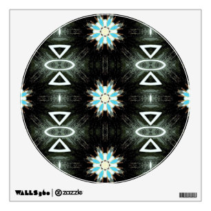 blue feather star-burst wall sticker