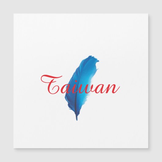 Blue Feather Taiwan Map Postcard (Front)