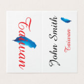 Blue Feather Taiwan Map Postcard (Outside Unfolded)