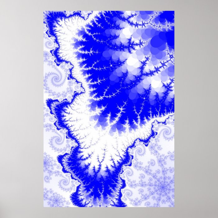 Blue Feathered Star Poster