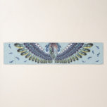 Blue Feathers Bird Wings Colorful Illustrated Scarf<br><div class="desc">Give yourself some wings with this long shaped scarf that features illustrations of bird feathers in rich vibrant shades of blue against a light blue background.</div>