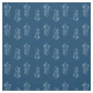 Blue Feathers Fabric
