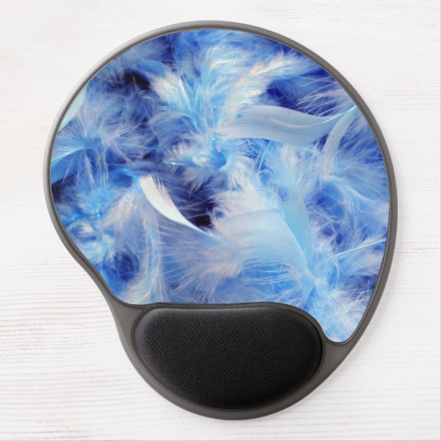Blue Feathers Gel Mouse Pad (Front)