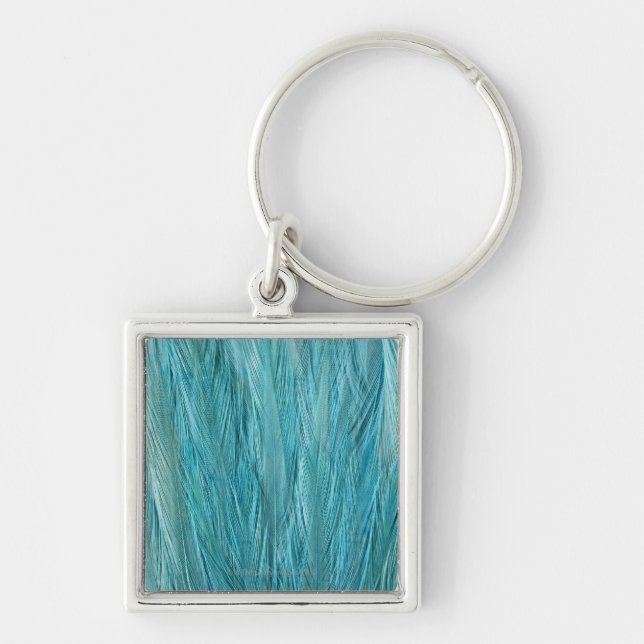 Blue Feathers Keychain (Front)
