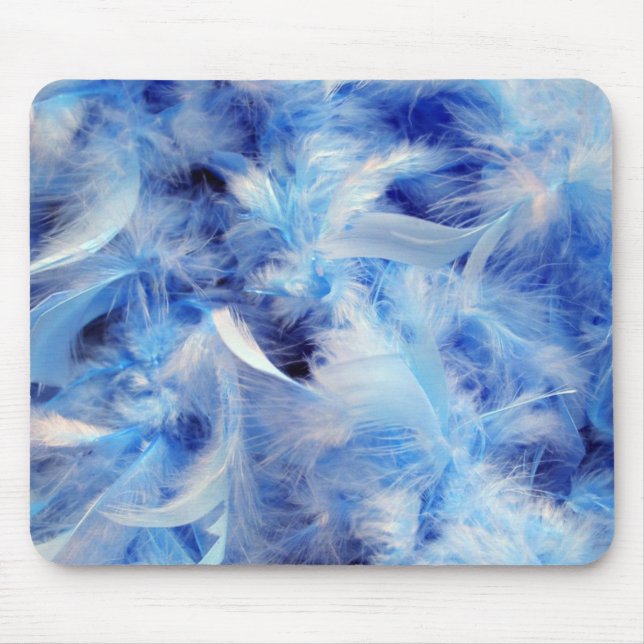 Blue Feathers Mouse Pad (Front)