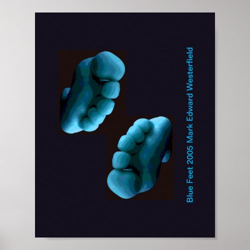 Blue Feet Art  Poster