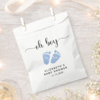 Blue Feet Baby Boy Shower Favor Bag