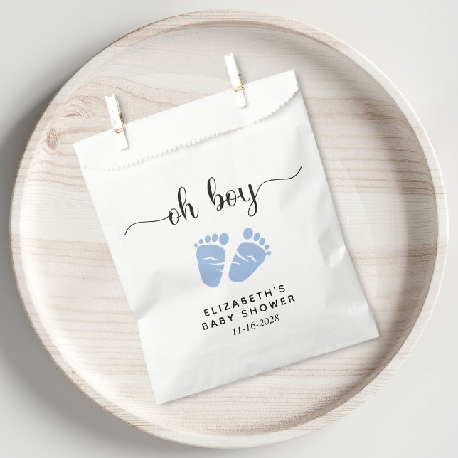 Blue Feet Baby Boy Shower Favor Bag (Creator Uploaded)