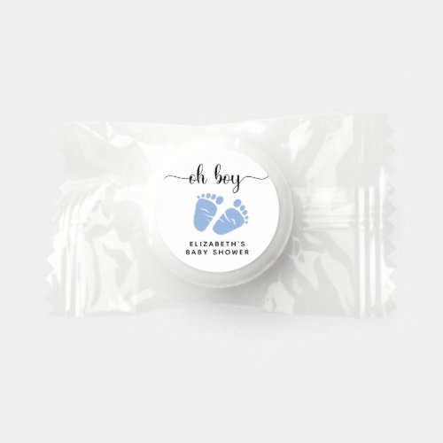 Blue Feet Baby Boy Shower Life Saver Mints