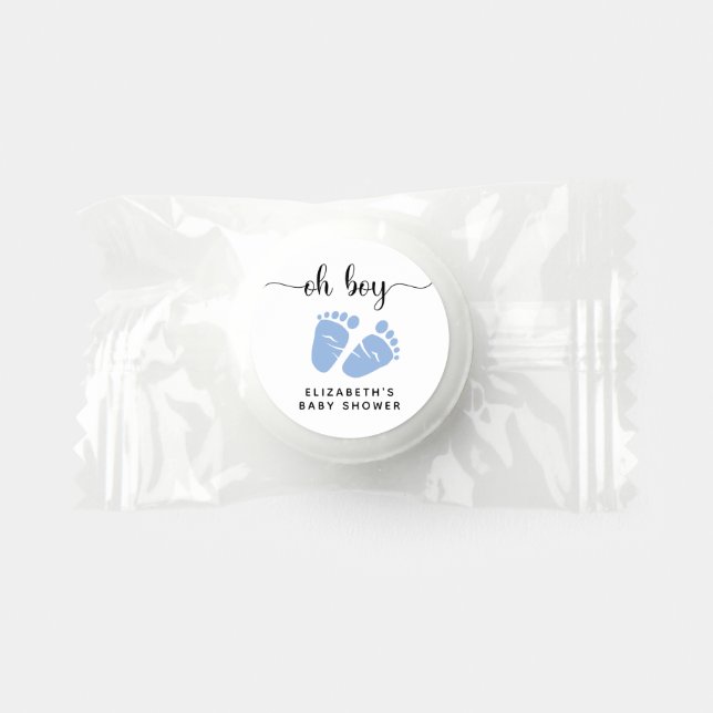 Blue Feet Baby Boy Shower Life Saver® Mints (Front)