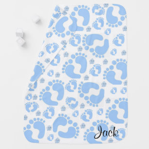 Blue Feet Boy Baby Blanket