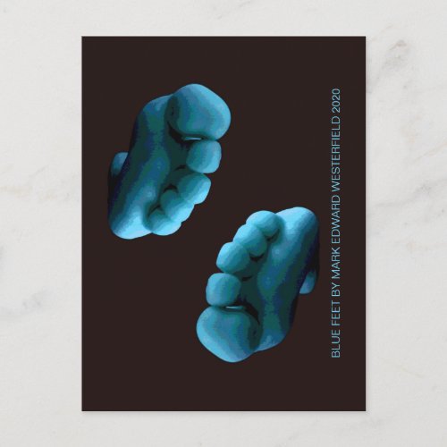 BLUE FEET BY MARK EDWARD WESTERFIELD 2020 POSTCARD