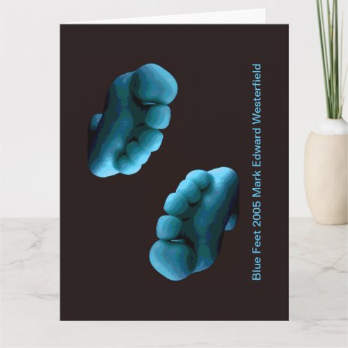 Blue Feet Photoshop Art  Greeting Card BIG