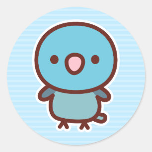 Blue female Pacific parrotlet Classic Round Sticker