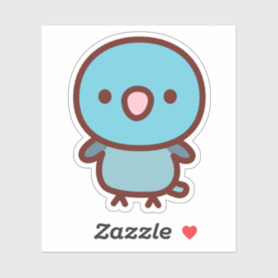 Blue female Pacific parrotlet Sticker