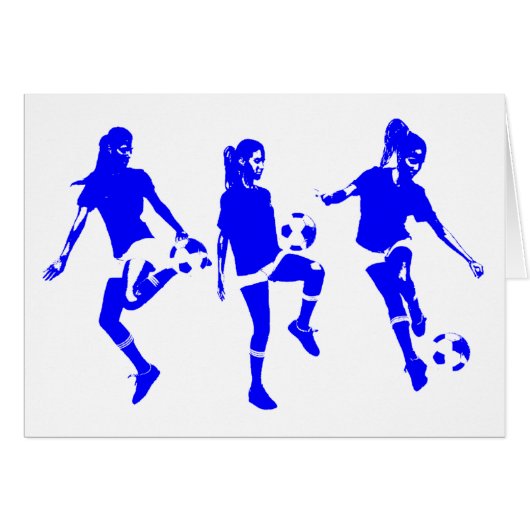 Blue Female Soccer Skills (Front Horizontal)