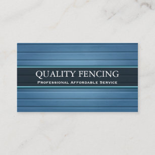 Blue Fencing / Boarding Business Card