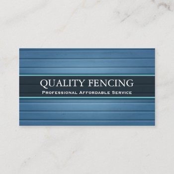 Blue Fencing / Boarding Business Card by ImageAustralia at Zazzle