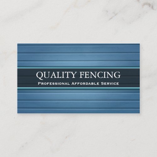 Blue Fencing  Boarding Business Card