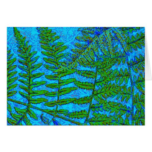 Blue Fern  card (Front Horizontal)