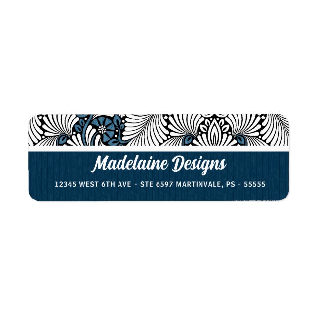 Blue Fern Executive Return Address Label (Front)