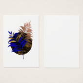 Blue fern on black circle (Front & Back)