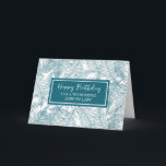 Blue Ferns Son in Law Birthday Card<br><div class="desc">Birthday card for son in law with blue fern pattern and thoughtful verse.</div>