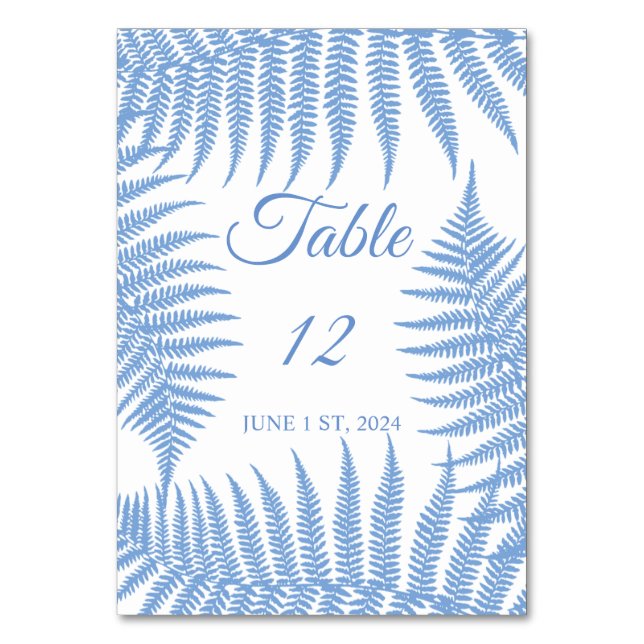 Blue Ferns Thunder_Cove Table Number (Front)
