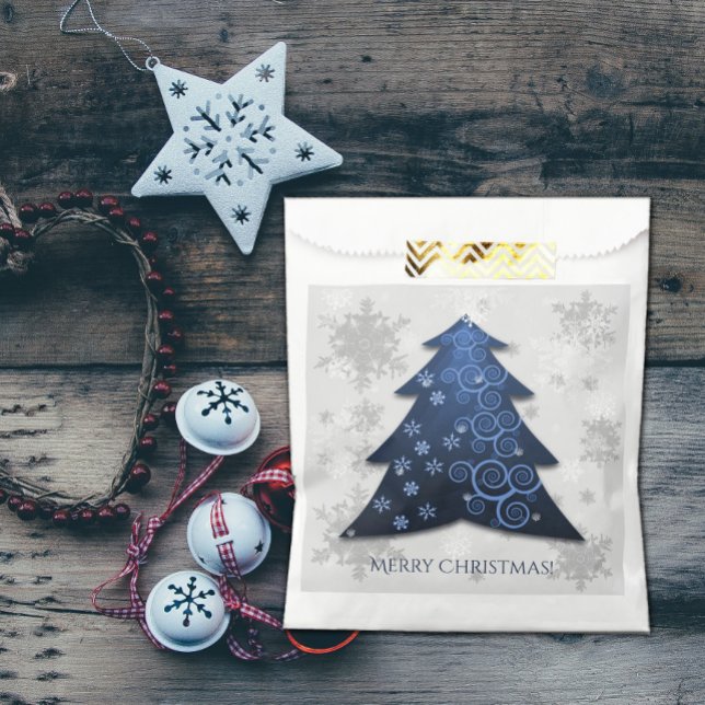 Blue Festive Christmas Tree Favor Bag (Blue Festive Christmas Tree Favor Bag)