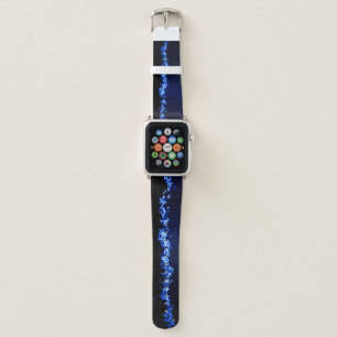 Blue Fiber Optic Technology Computer Science Apple Watch Band