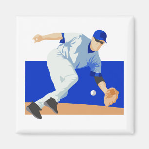 Blue Fielder Magnet