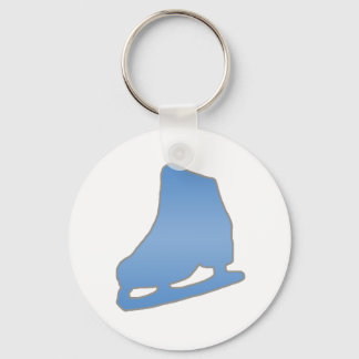 Blue Figure Skate Keychain