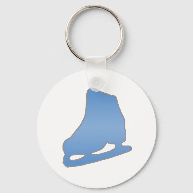 Blue Figure Skate Keychain (Front)
