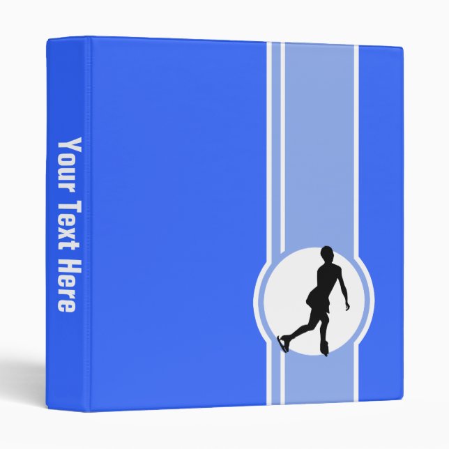 Blue Figure Skating 3 Ring Binder (Front/Spine)