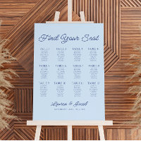 Blue Find Your Seat Wedding Seating Chart
