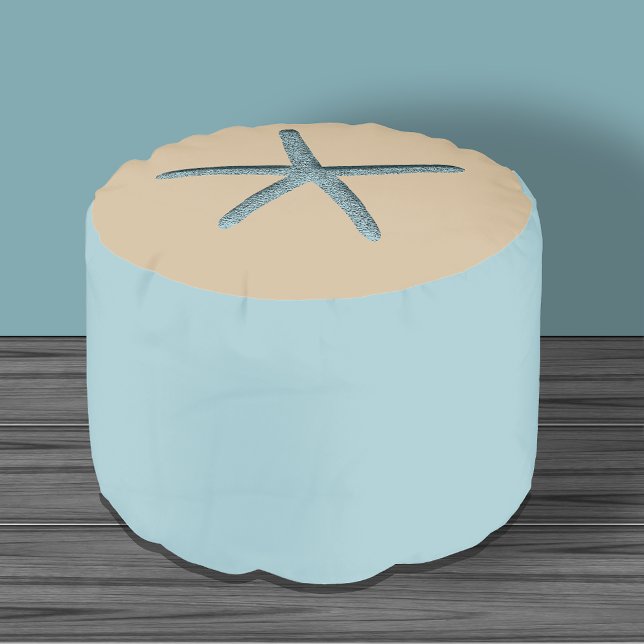 Blue Finger Starfish On Sand Pouf (Creator Uploaded)
