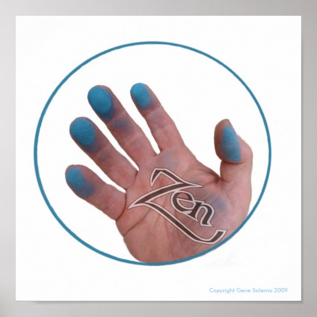 Blue Fingers Zen 1 Poster (Front)