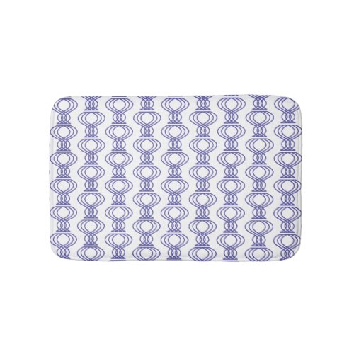 Blue Finial Pattern Bath Mat