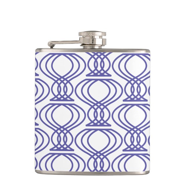 Blue Finial Pattern Flask (Front)