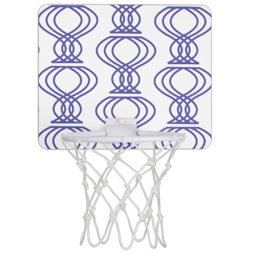 Blue Finial Pattern Mini Basketball Hoop