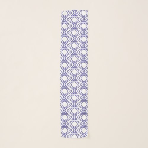 Blue Finial Pattern Scarf