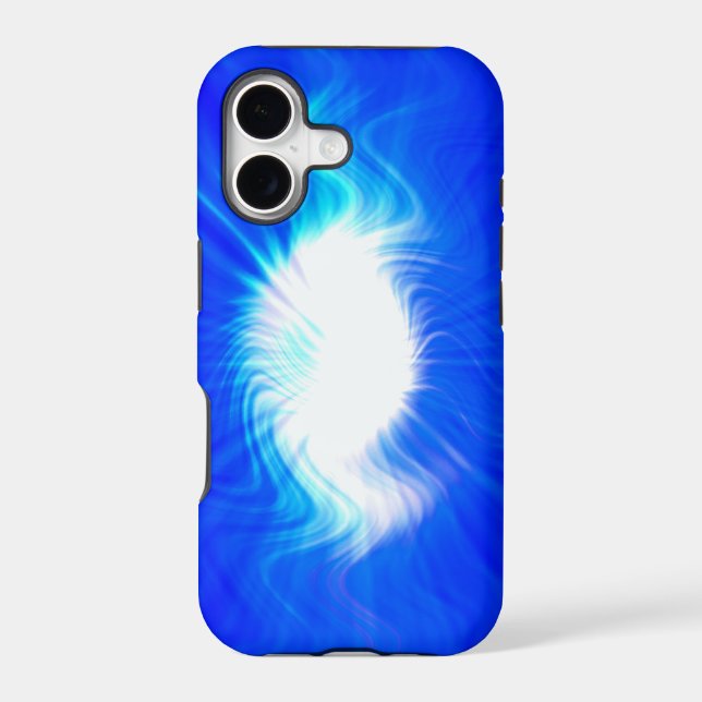 Blue Fire Abstract Art Background Iphone Case (Back)