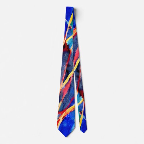 Blue Fire and Gold Tie