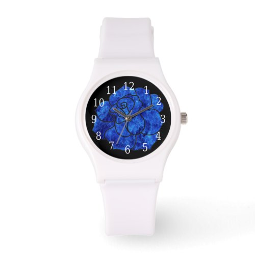 Blue Fire Rose Watch