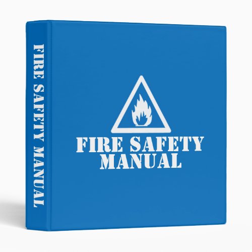 Blue Fire Safety Manual 3 Ring Binder