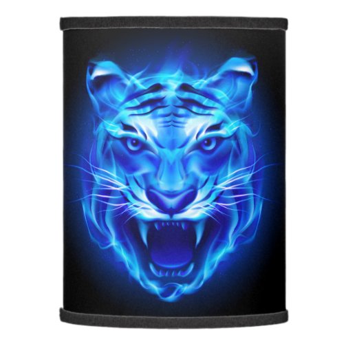 Blue Fire Tiger Face Lamp Shade